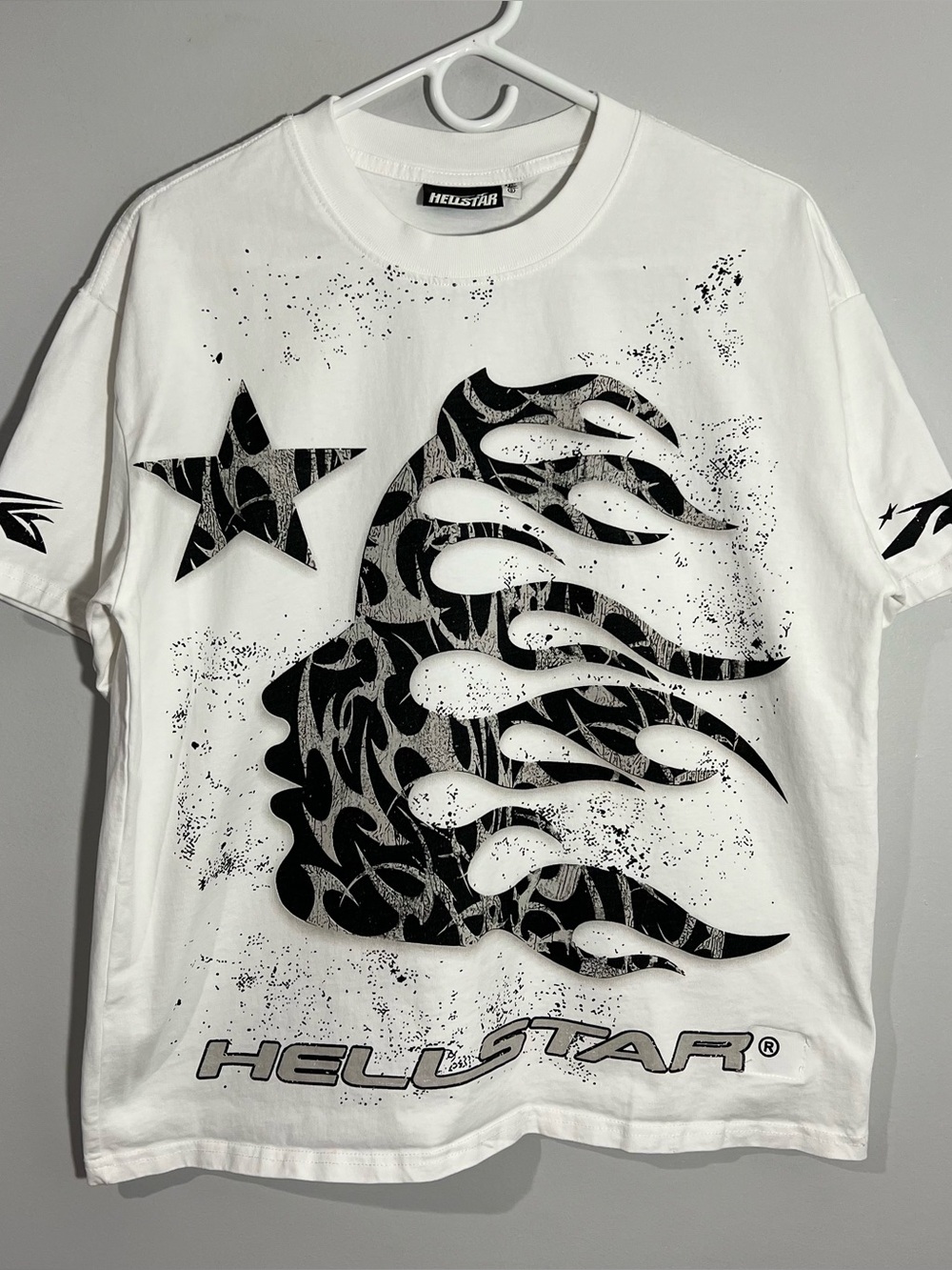 Hellstar Path To Paradise Star White Black Gray Short Sleeve T-Shirt Mens Small